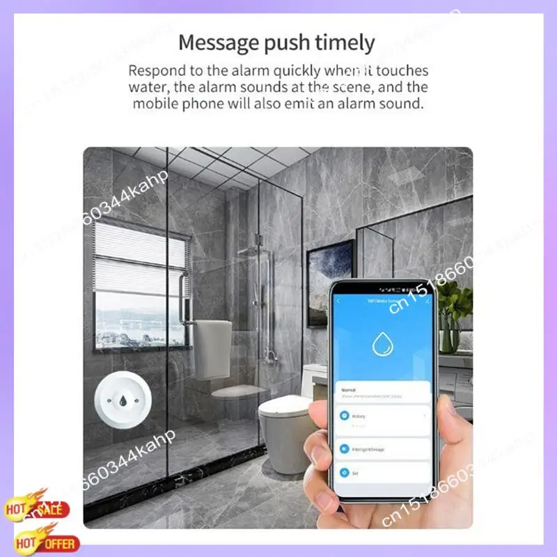 

CLCU Graffiti Zigbee Flood Sensor Smart Water Sensor As Shown ABS Multifunction Flood Sensor