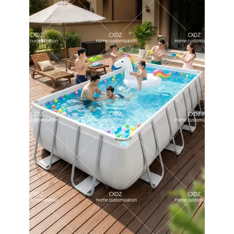 Large Foldable Non Inflatable Swimming Pool for Adults and Babies Outdoor Patio Household Stand Up Play Pool