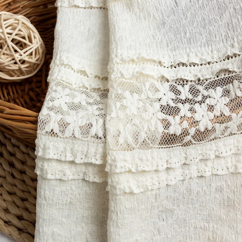 

Latest 3D Lace trim fabric with floral embroidery and jacquard texture, mesh lace fabric for fashion designers home decor