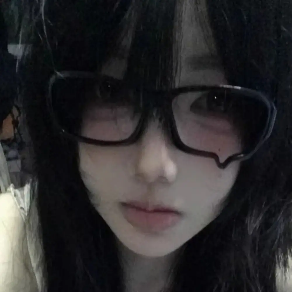 No Lenses Anime Tears Glasses Frame Black Frame Kawaii Style Unisex Eyeglass Frame Y2K Aesthetic Dripping Tears Glasses