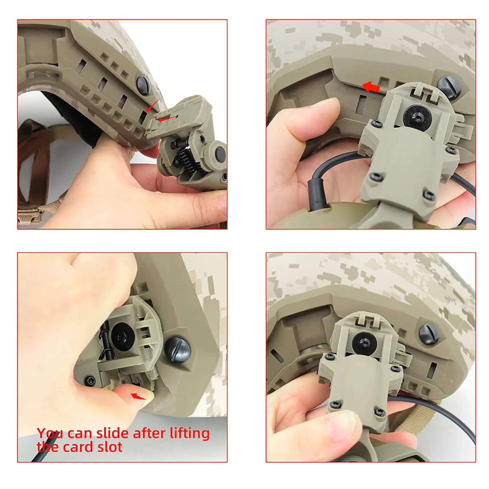 하이어젤 ARC 레일 어댑터 (소딘 슈프림 프로 X 전자 청력 보호 장치 호환)