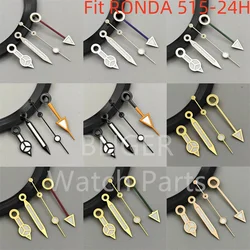 BLIGER Quartz Watch Hands Silver Black Gold Rose Gold Watch Hands Green Luminous Fit RONDA 515-24H Quartz Movement