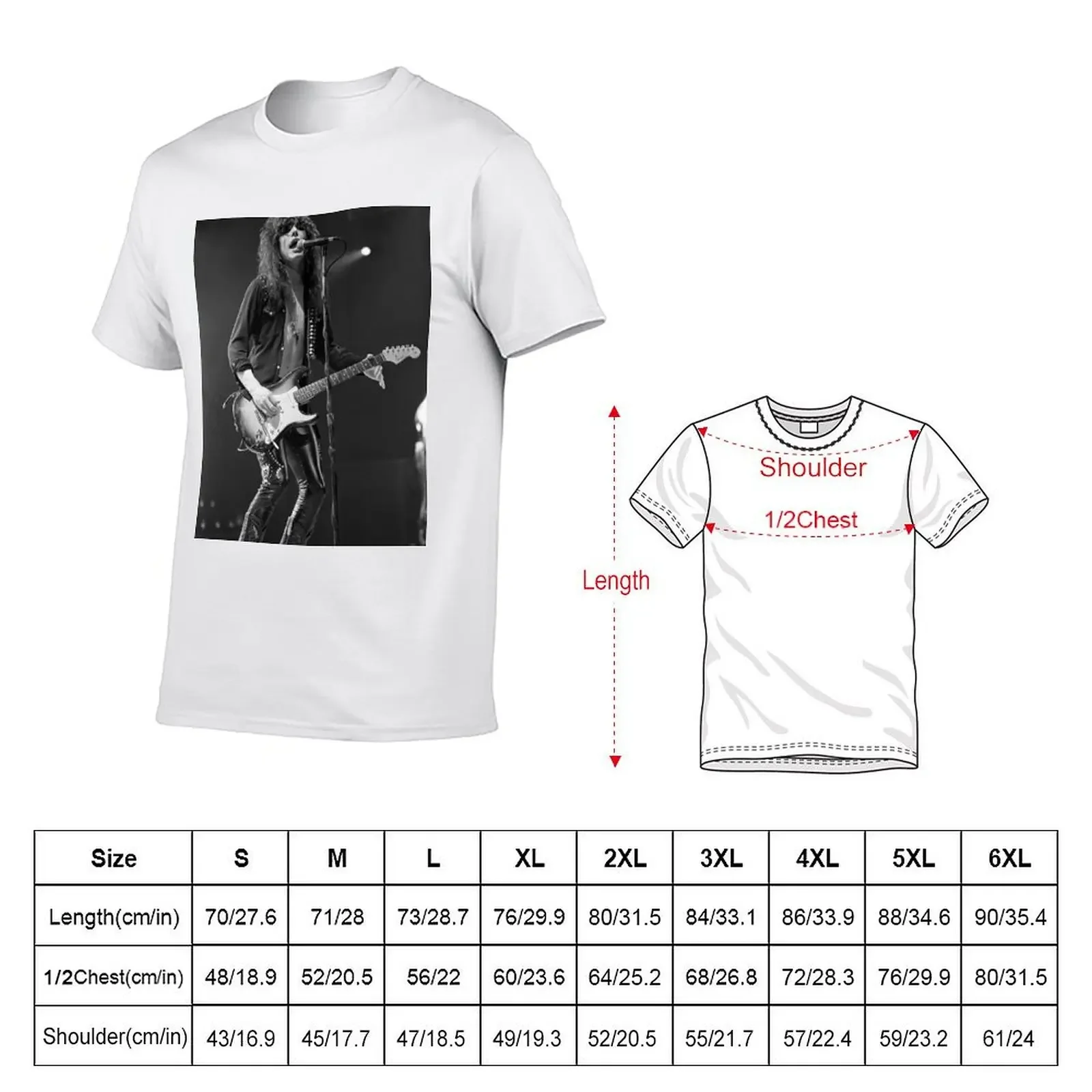 Tom Keifer - Cinderella - BW Photograph T-Shirt summer top graphic t shirts mens t shirt graphic