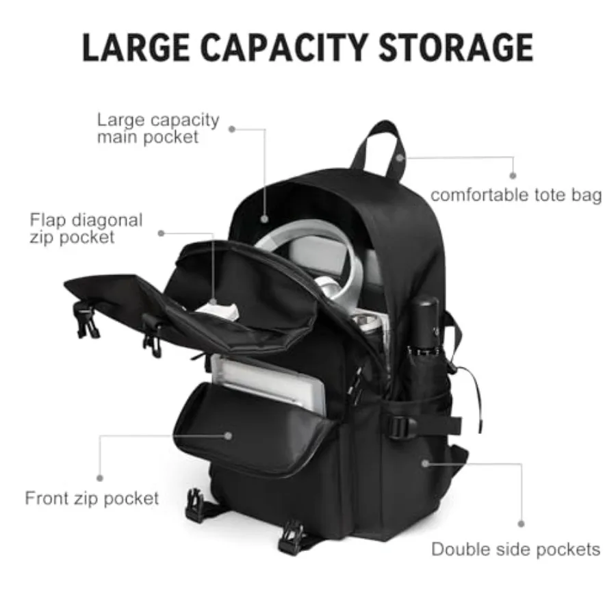 Casual Daypack upgraded version College Laptop Backpack for Men Women Water Resistant Lightweight School Bag Travel Rucksack fo view 4