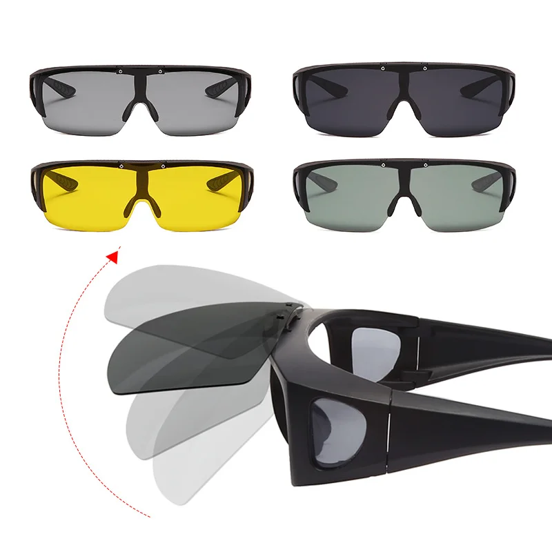 

Men Women Flip Glasses Sports Flipping Sunglasses Cover-ups Sunglasses