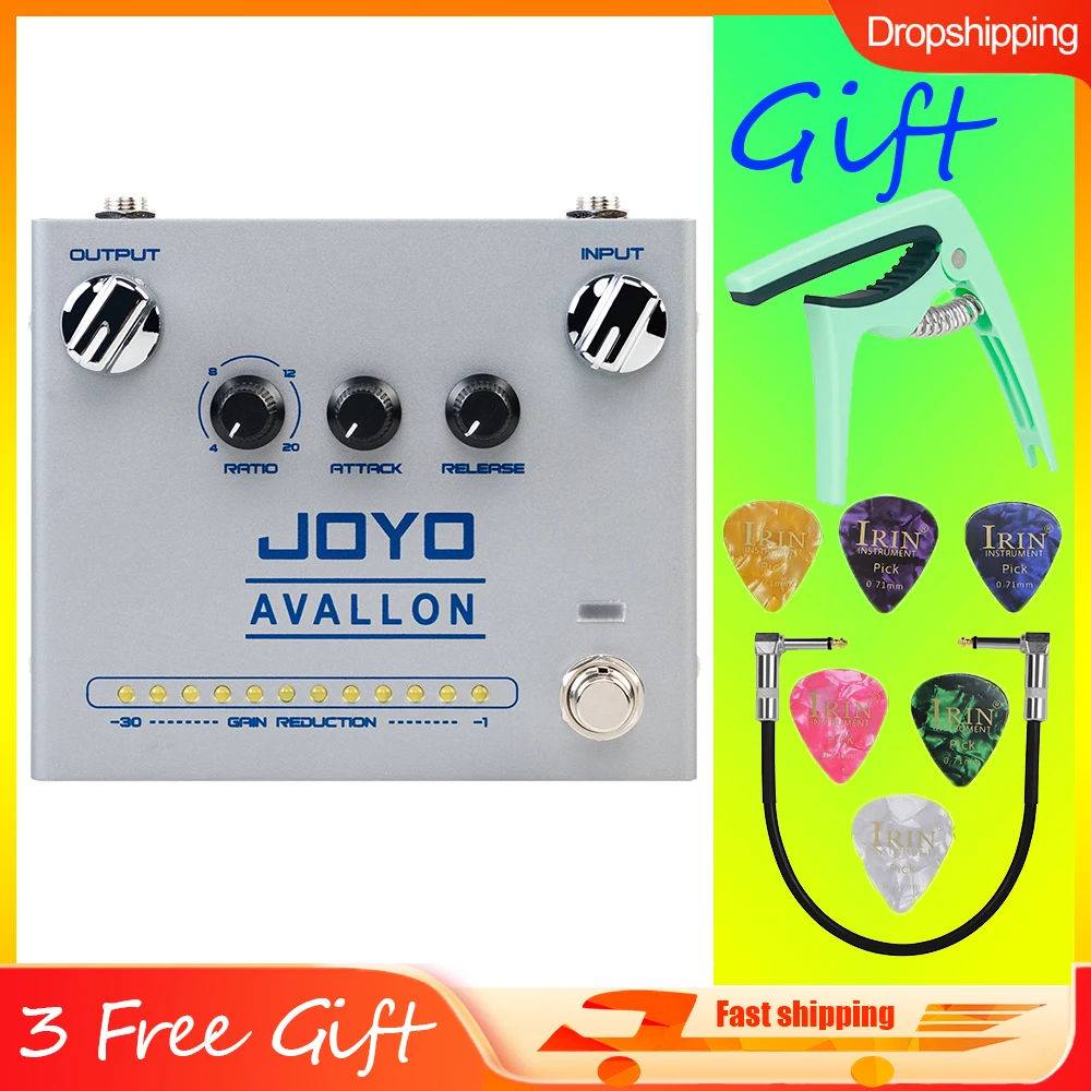 

JOYO R-19 AVALLON Classic Compressor Effect Pedal Independent Signal Control Warm and Rich Tone for Electric Guitar Effect Pedal