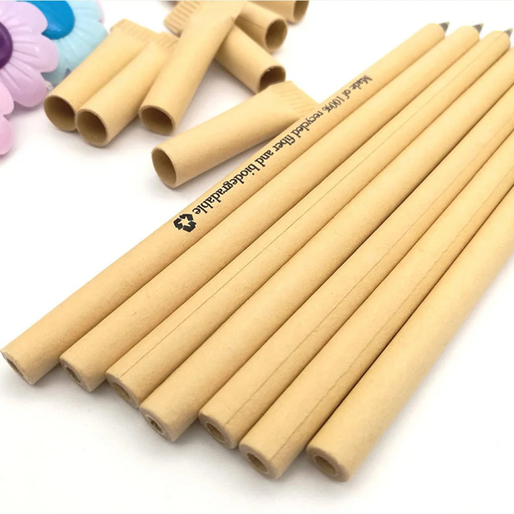 

15pcs Kraft Paper Ballpoint Pens Black Creative Writing Pen For School Journaling Drawing Pen Stationery