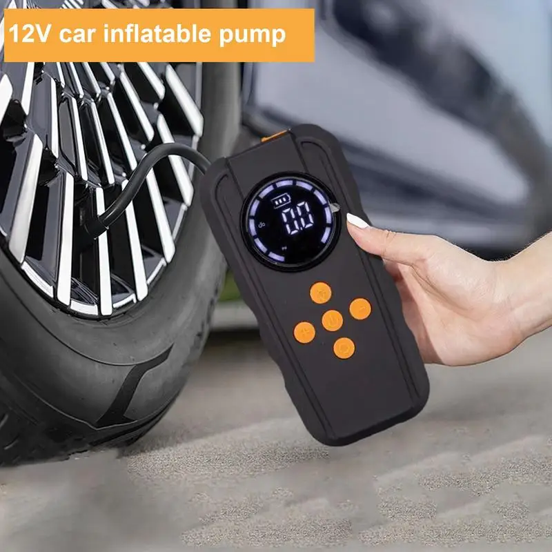 Car Jumper Starter Portable LED Full Screen Display Portable Charger 12V Jump Starter Power Pack Quick Inflation Jump Start