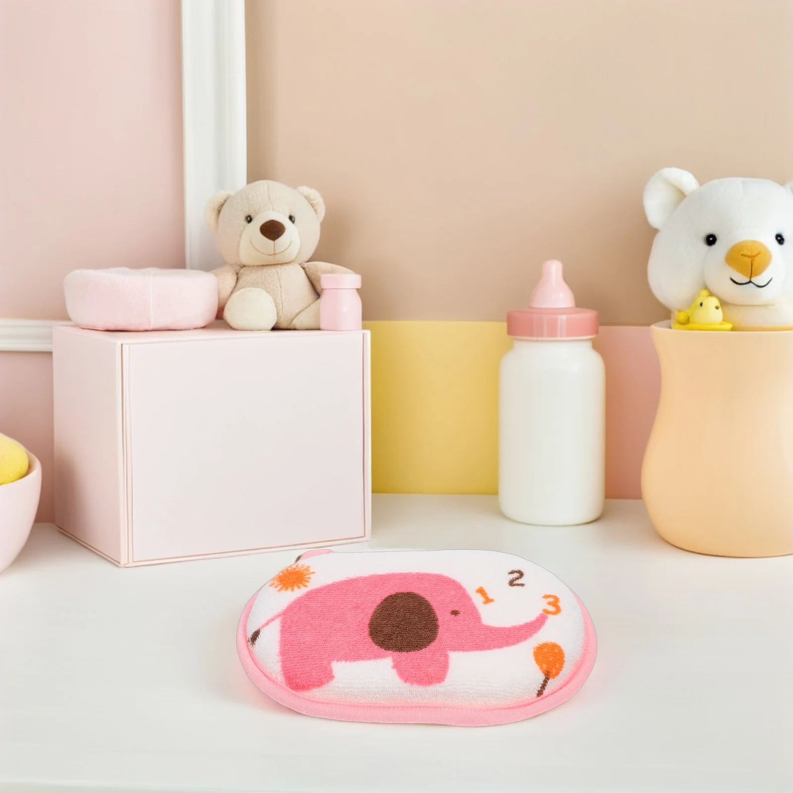 مادة إسفنجية ناعمة من القطن الطبيعي لحمام الطفل للبشرة الحساسة، تنظيف لطيف للأطفال حديثي الولادة #4