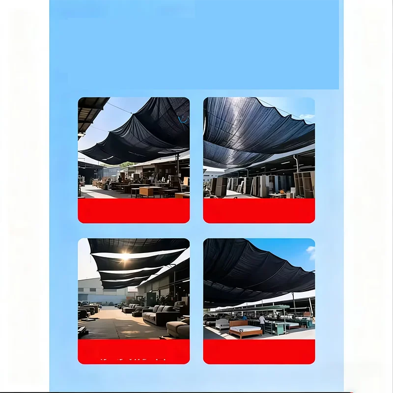 6 Pin Sun Shading Rate 75% Anti-UV HDPE Black Sun Shading Net Balcony Garden Greenhouse Succulent Plant Swimming Pool Sunshade