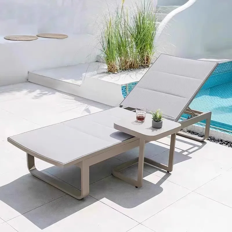 Modern Metal Outdoor Sun Lounge Chair-Waterproof & Sun-proof Durable Leisure Furniture