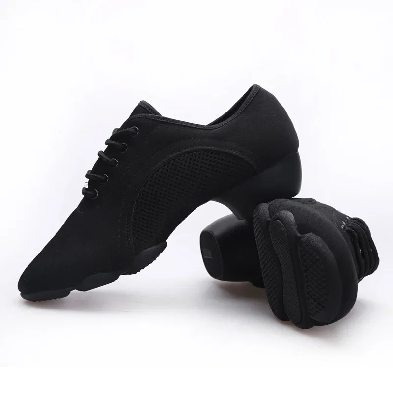 SETA 34-46 Men Adult Latin Dance Shoes Teacher Soft Shoes Teacher Dance Shoe Oxford Latin Shoes Female Fabric Heel 3cm