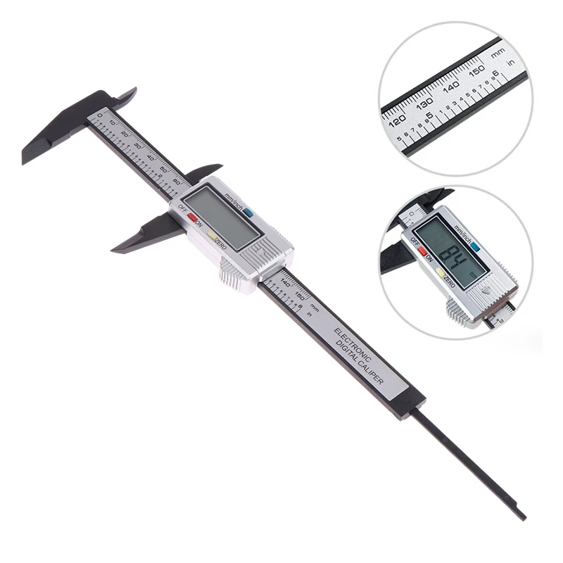 0-150mm Micrometer Measuring Tools Digital Ruler 150mm Electronic Digital Caliper Carbon Fiber Dial Vernier Caliper Gauge Tools