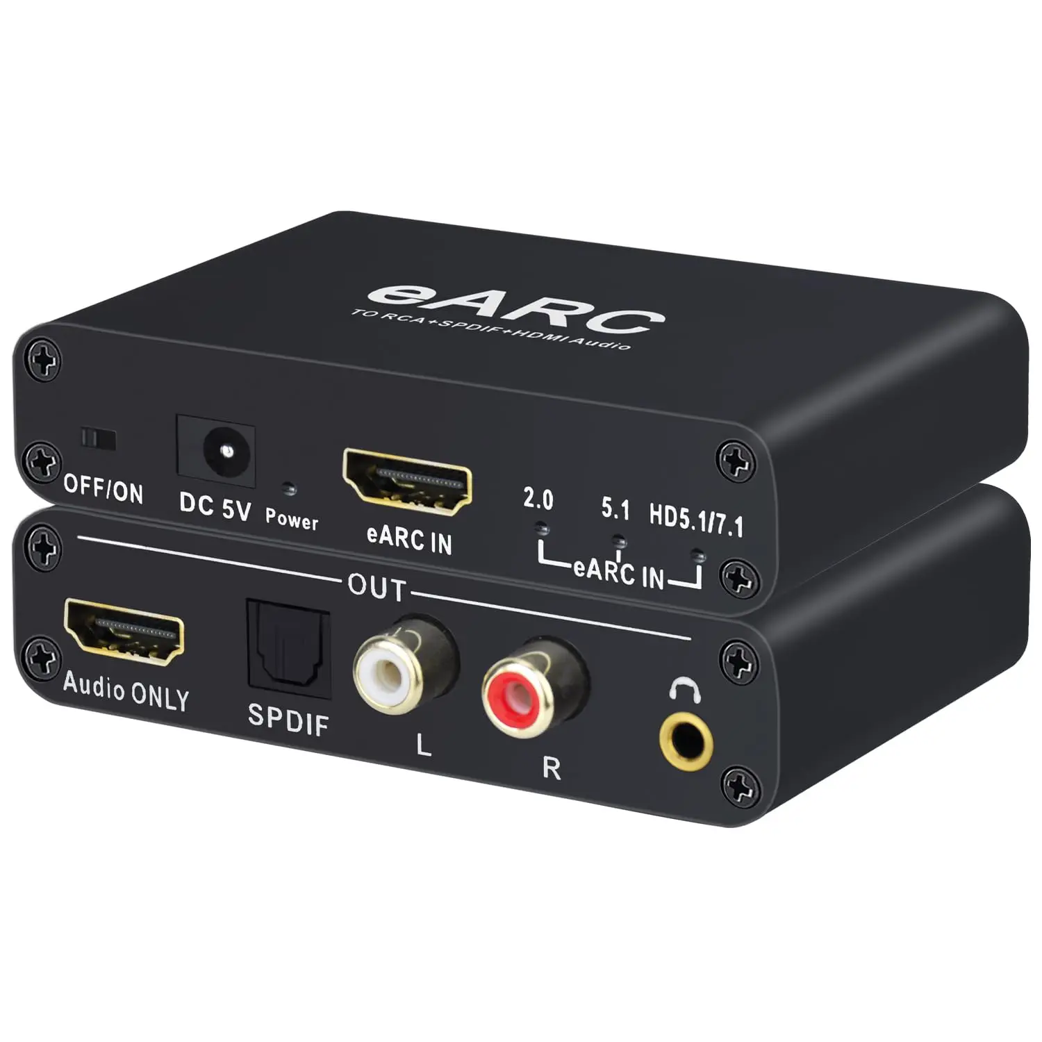 eARC ARC Audio HDMI Extractor 192Khz HDMI eARC ARC to HDMI SPDIF Optical L/R 3.5mm Stereo out For DTS Dolby Atoms AC3 LPCM Fiber