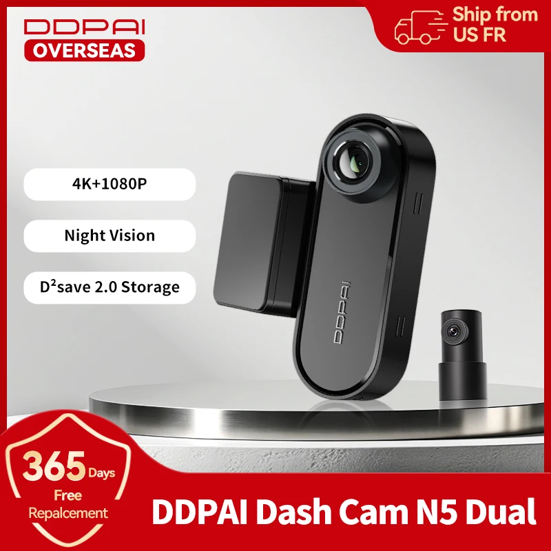 DDPAI N5 Dual Front and Rear 4K Ultra HD Resolution  Dash Camera NightVIS ADAS GPS Auto record