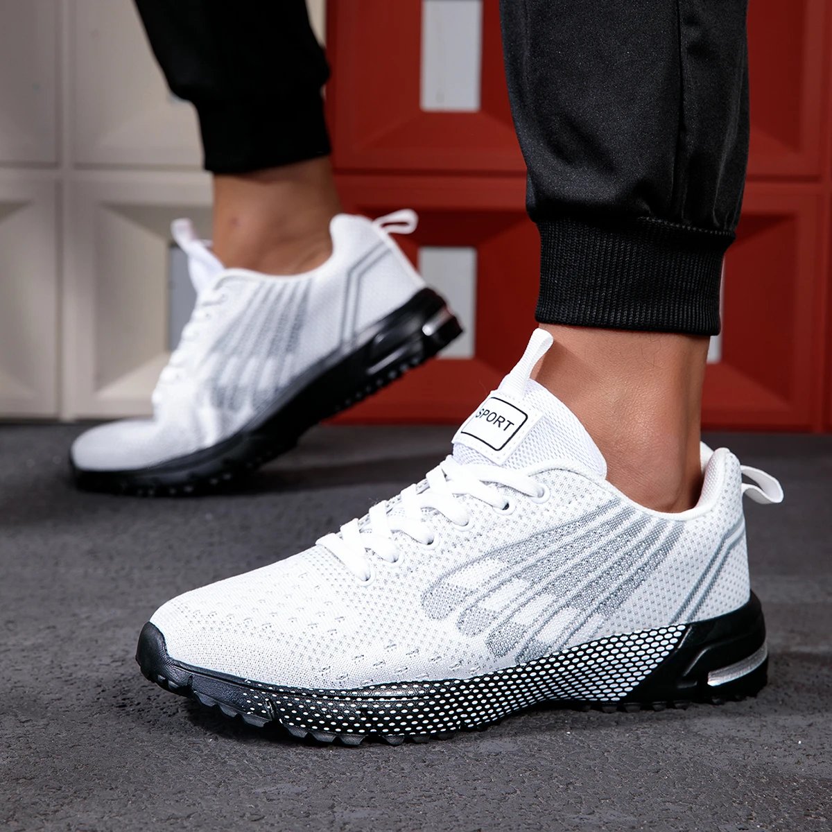 YRZL Mens Sneakers Running Shoes Wear Resistant Breathable Mesh Athletic Jogging Sneakers Men Non Slip Sports Shoes for Men