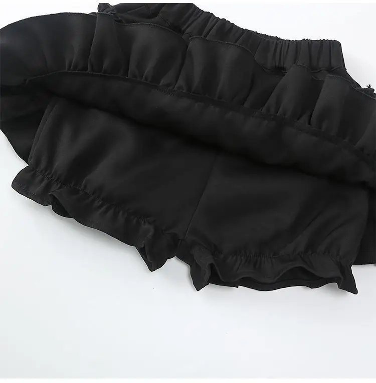 Sommer-Mädchenrock mit Volants, Einfarbig mit Elastischem Bund, Hochwertiger Plisseerock im Preppy-Stil für Junge Mädchen, Tanzrock – Detail 13