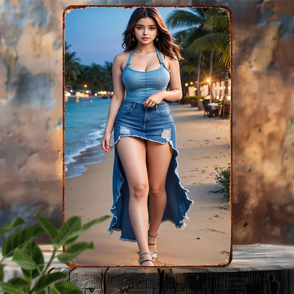 

Vintage Metal Tin Sign, Retro Wall Decor for Cafe Bar, Waterproof Aluminum Art Poster