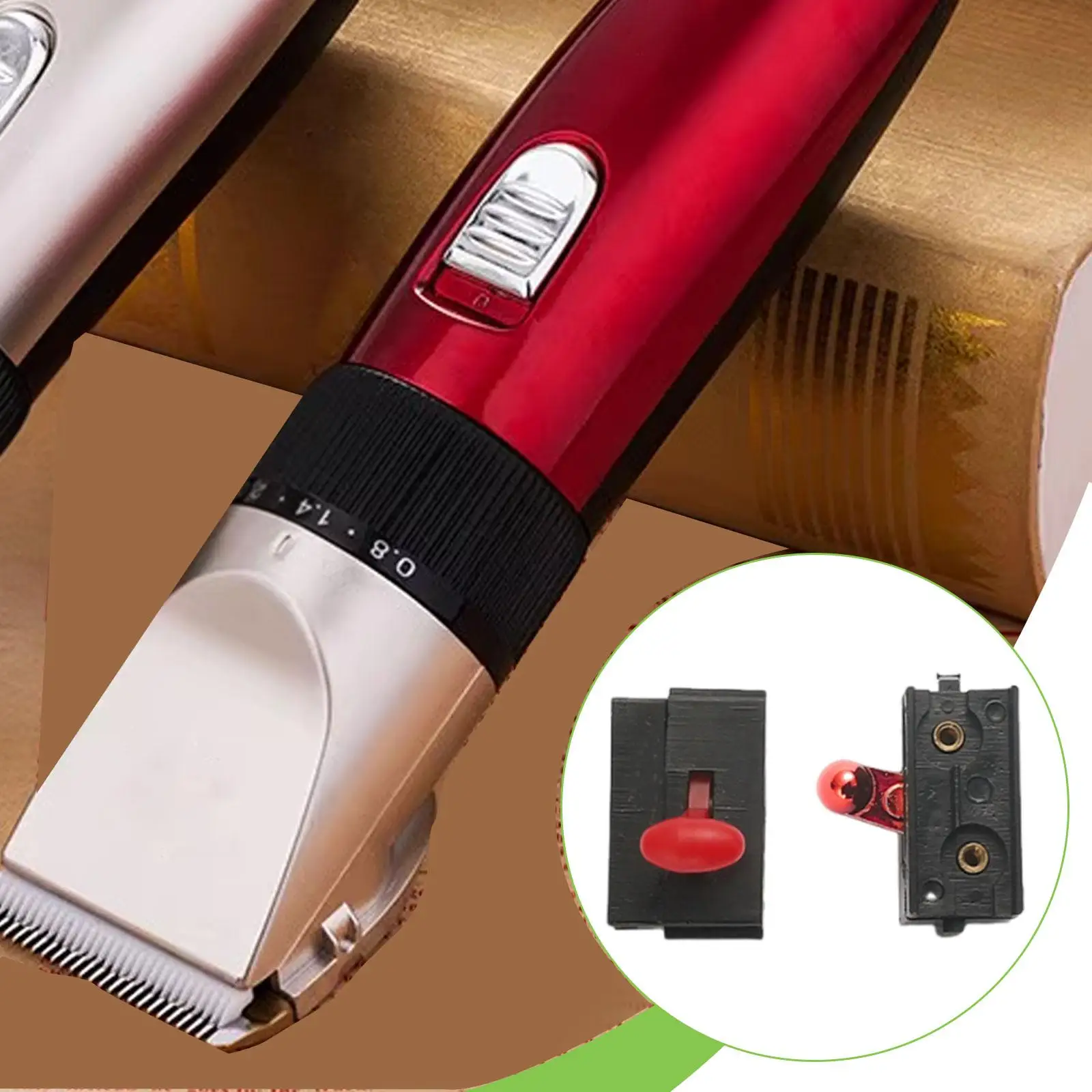 

2Pcs Replacement Hair Clipper Switch for Electric Shaver Easily Install Accessory Spare Parts Sturdy Copper Contacts