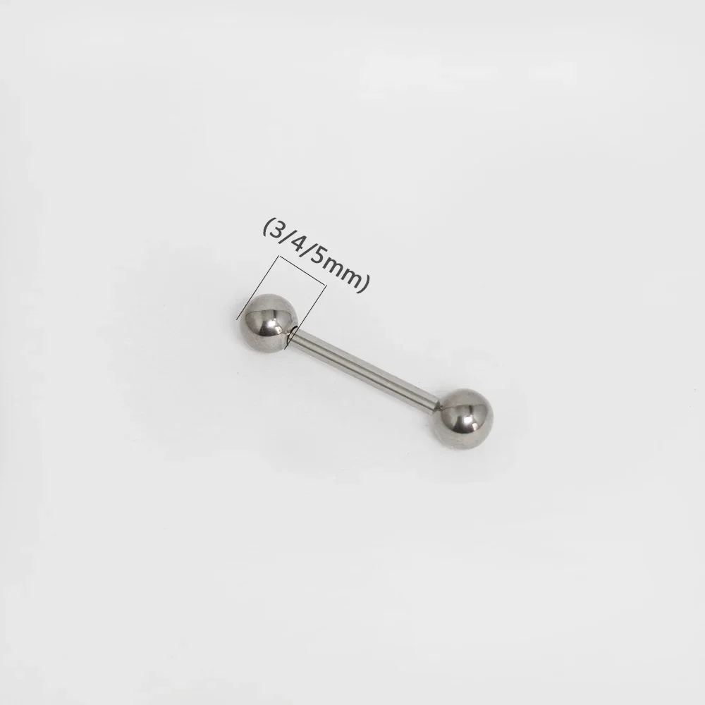 ASTM F136 Titanium Piercing Barbell Balls Tongue Ring Lip Nipple Bar Stud Earrings Straight Helix Ear bar Piercing Body Jewelry