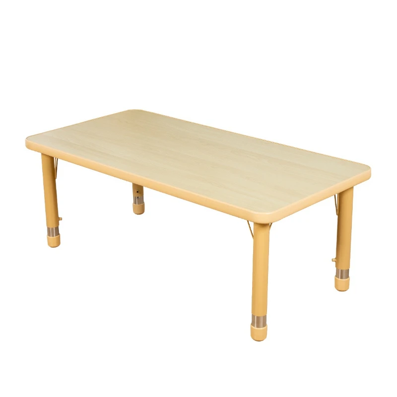 Kindergarten table training class early education learning toy painting eating solid wood can be fixed rectangular book