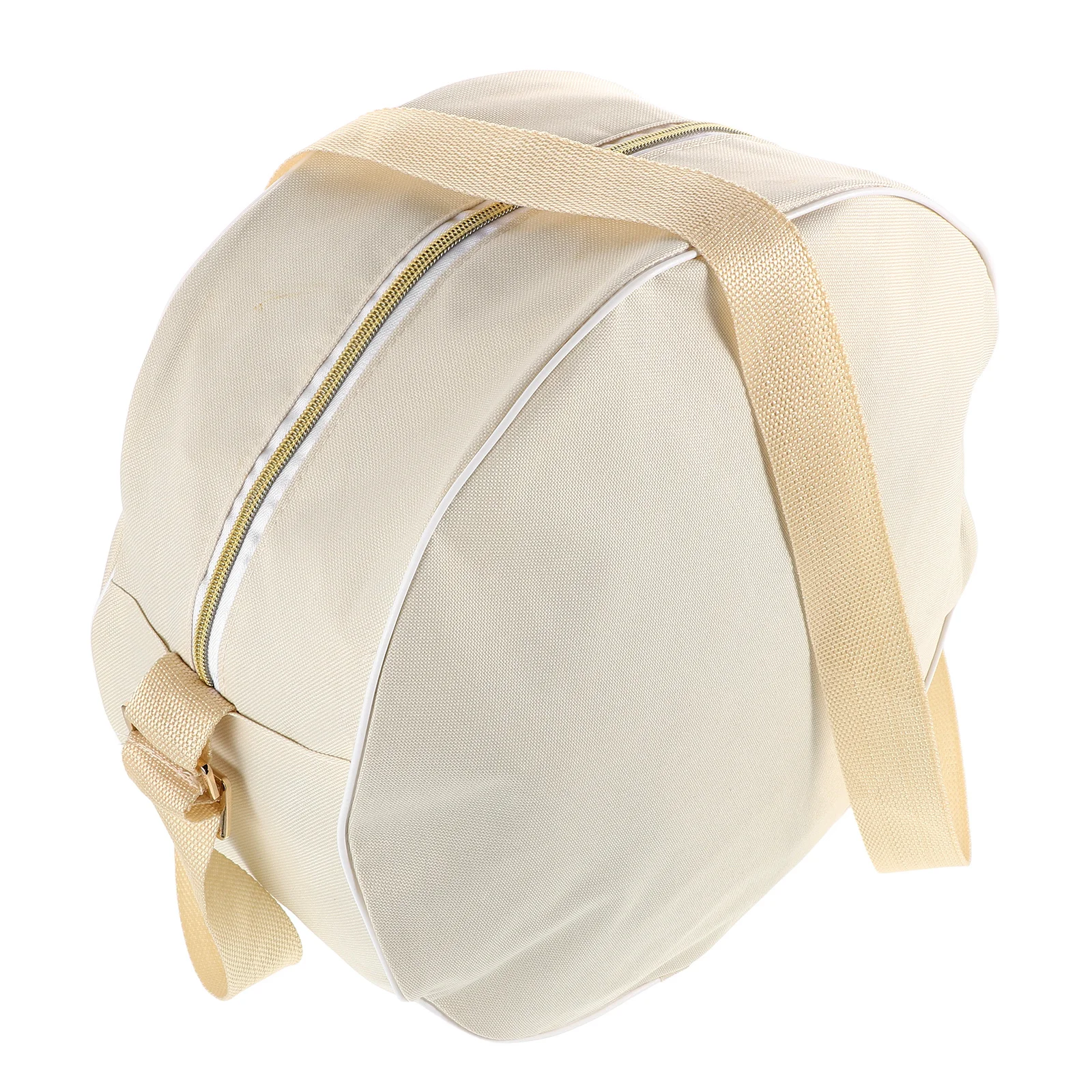 Yoga Wheel Bag Beige Lightweight Portable Fitness Carrier Thickened Cushioning Moisture Resistant Storage Case For Women