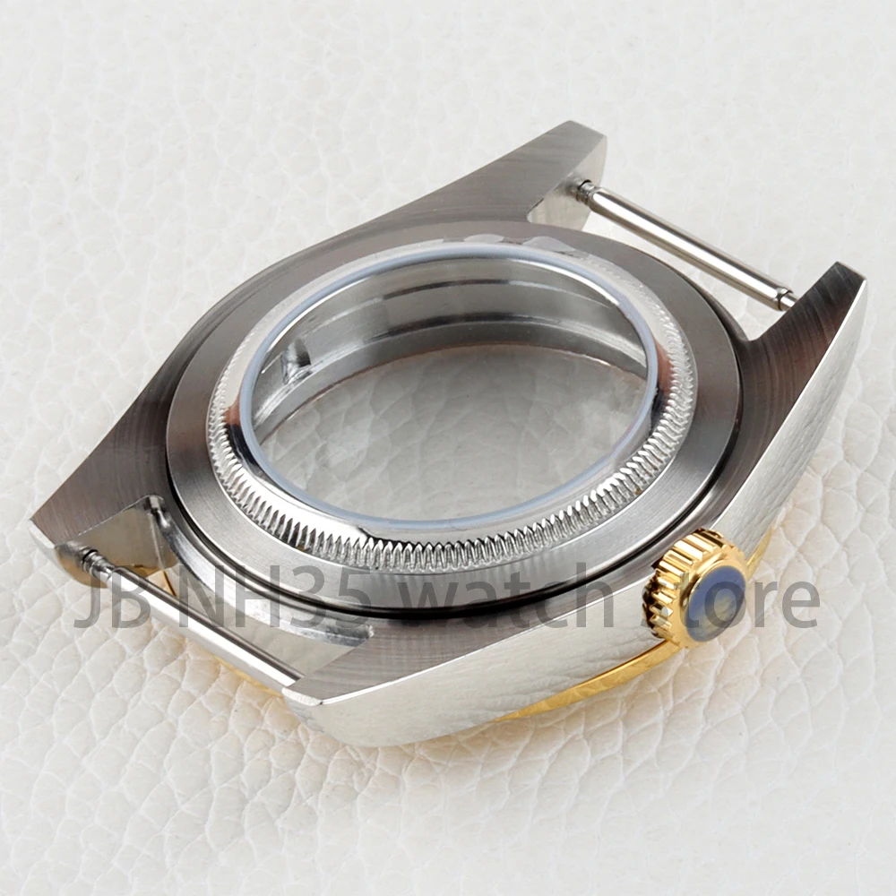 36/39mm Nh35 Cassa per orologio Vetro zaffiro per Seiko Nh35 Nh36 Movimento 316L Solido acciaio inossidabile Datejust Cassa Accessori per orologi