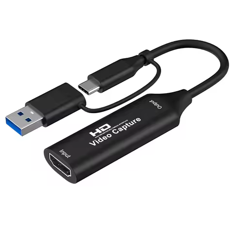 USB 3.0 Video Capture Card 4K HDTV to USB/Type-C Game Grabber Record Video Audio Recording for Switch Xbox PS4/5 Live Broadcast