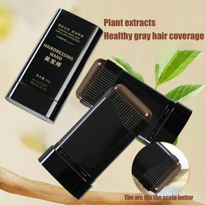 عصا شعر جديدة مكونة من 3 ألوان، قطعة أثرية لتغطية الشعر الرمادي بدون فقدان اللون، عصا صبغ الشعر للاستعمال مرة واحدة، جذور الشعر وصبغ الشعر واللون