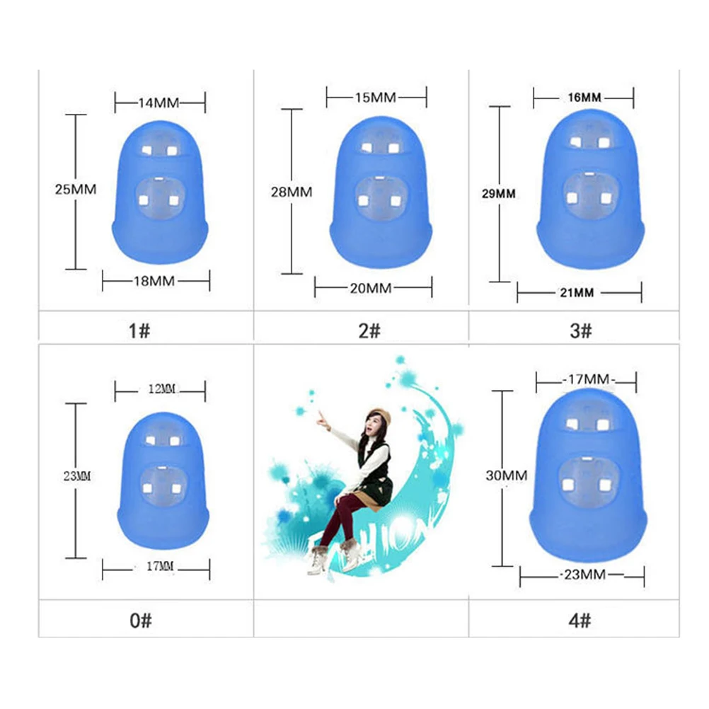 

10 Pcs Guitar Finger Cots Sleeves Protectors Fingertips for Playing Caps Shield Covers