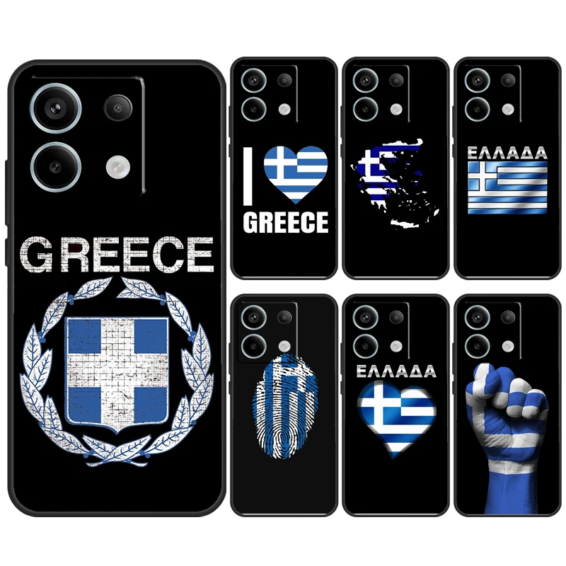 Greece Greek Flag Case For Xiaomi Redmi Note 13 12 11 10 9 8 Pro 12S 11S 10S 9S 10A 9C 10C 12C 13C Back Cover