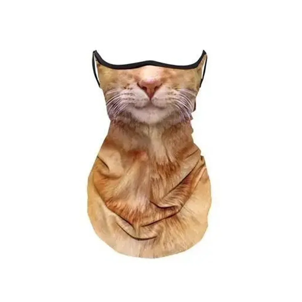 

Модная Балаклава с 3D узором и 3D животными, шелковая текстура, многофункциональная мотоциклетная шляпа, дышащий шарф из ледяного шелка, уличный