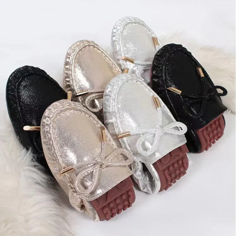 

Women's Shiny Diamond Flat Shoes 2024 Female Versatile Ballet Shoes Gold Silver Comfortable Soft Sole Mary Jane Shoes Woman