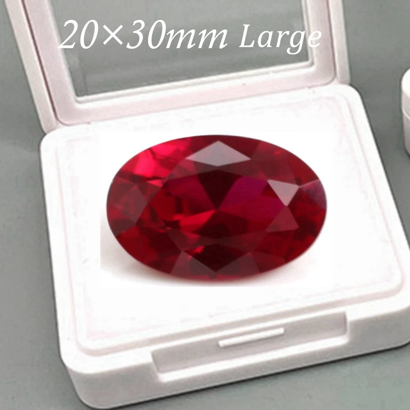 Loose Ruby Gem 20×30mm Large Cut VVS Loose Gem for Top Jewelry Rings Earrings Making Pretty Stone