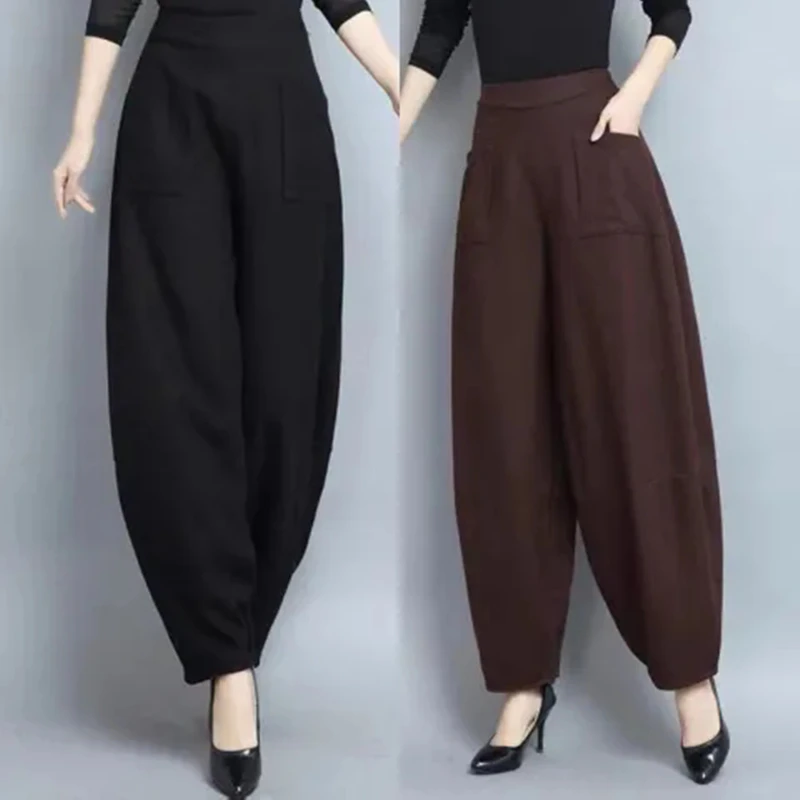 

plus Size Women's Casual Harlan Pants Summer Slimming Loose Lantern Pants Big Size Clothing Comfortable Breathable Trousers