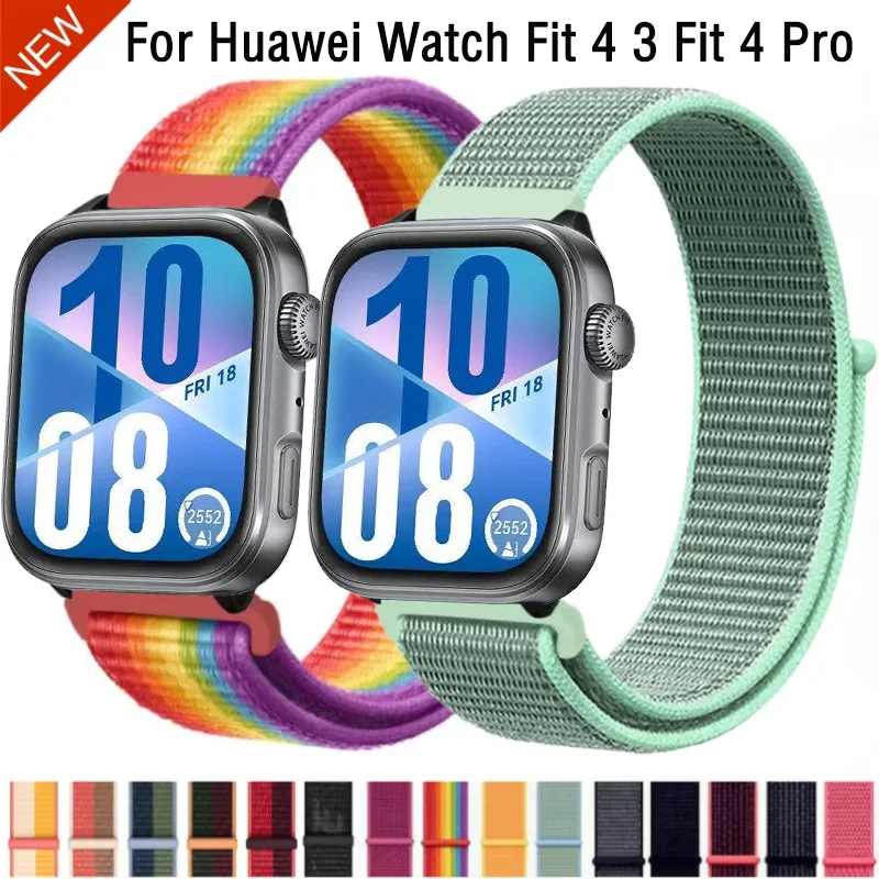 화웨이 시계 용 나일론 루프 스트랩 4 Fit 3 스포츠 팔찌 화웨이 시계 용 통기성 팔찌 Fit 4 Pro Correa 액세서리