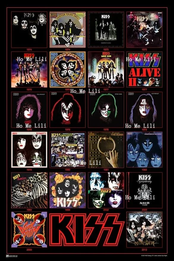 Rock Kiss Band Album Cover Music Poster Retro Wall Metal Tin Decorative Art Poster