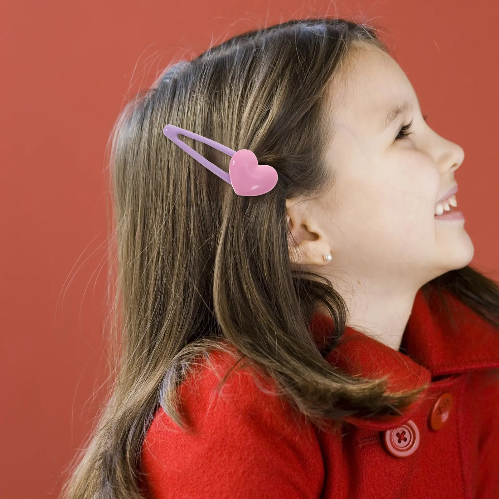 

10 шт. заколок для волос в форме сердца, металлические, с защелкой, разноцветные, для женщин, модные аксессуары для укладки волос