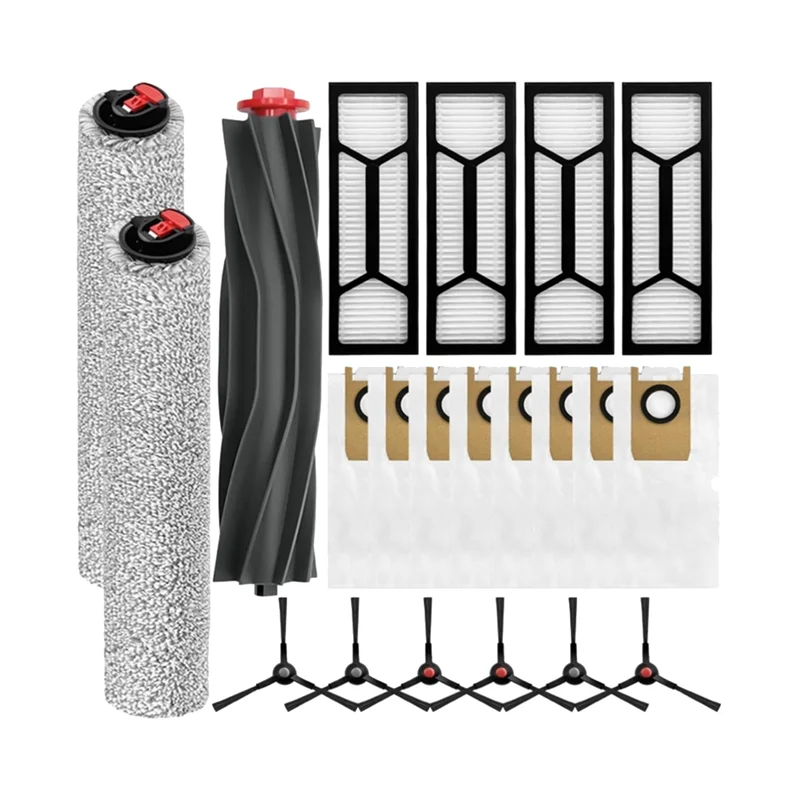 ABVI-For Eufy S1 Pro Robot Vacuum Main Brush Roller Brush Filter Dust Bags Ultra Durable Accessories Long Lasting Spare Accessor