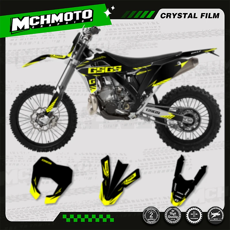 

MCHMFG Custom Team Graphics Adhesive Decals for 3M Stickers Kit for GASGAS MC 250 300 2012 2013 2014 2015 -2017 EC 007