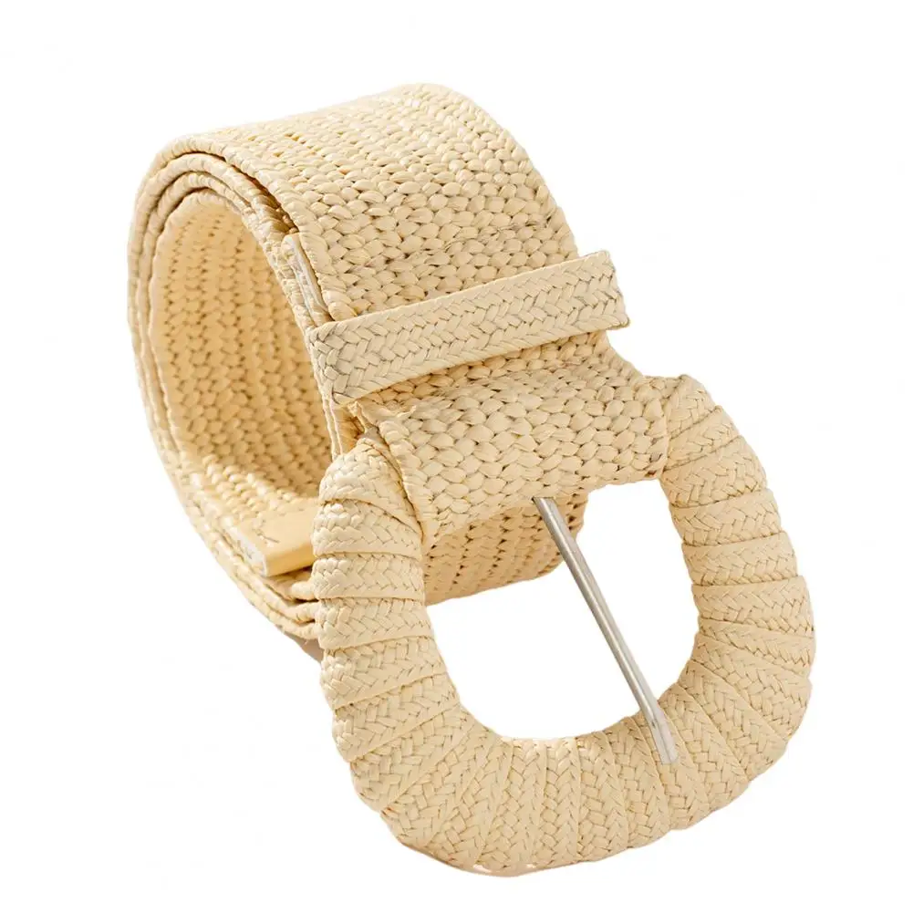 

Women Belt Women Fashion Belt Boho Stretchy Women Belts Wide Woven Belt for Dresses Jeans Solid Color Dress Accessory for Ladies