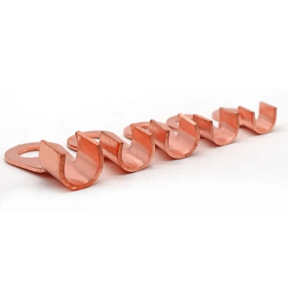 10pcs/pack OT Type OT Wire Nose Terminal Crimp Copper Bolt Hole OT Cable Connector Kit 1.5-16mm2 10A-80A OT Lugs Ring Crimp