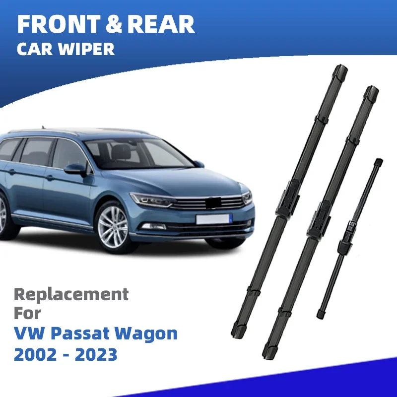 

LHD Front Rear Windshield Wiper Blades For VW Passat Wagon B5 B5.5 B6 B7 B8 2002 - 2023 3pc Windscreen Window Accessories 2011
