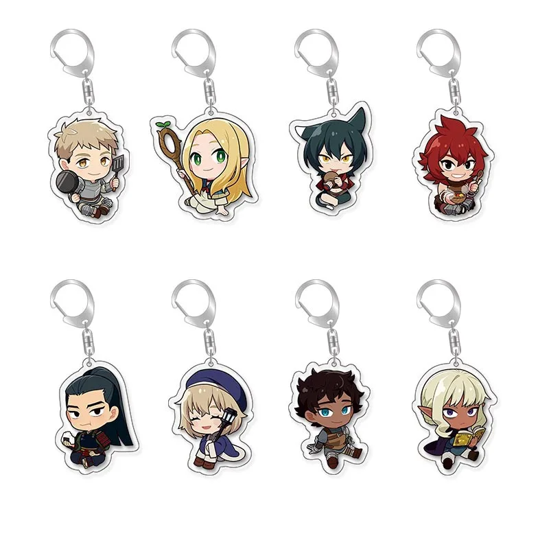 

Anime 6cm Delicious in Dungeon Figure Keychain Laios Touden Bag Pendant Car Decoration Couple Accessories Birthday Kids Fans Gif