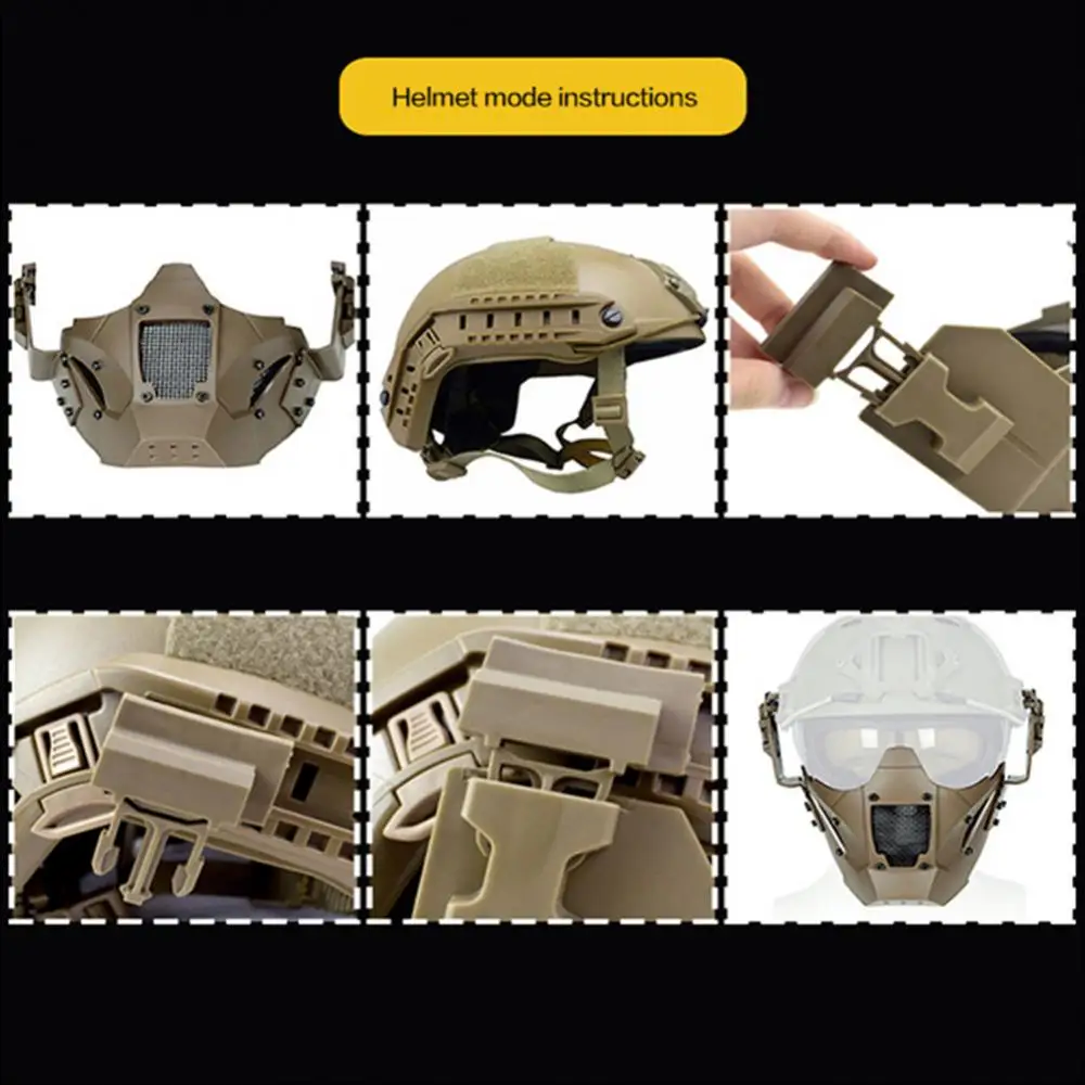 Tactical Mask Paintball Wosport Tactical Iron Mask Half Face Iron Warrior Steel Mesh Masks Double Strap Protective Face Cover