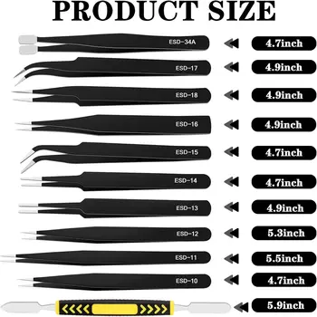 Precision ESD Tweezers Set 3