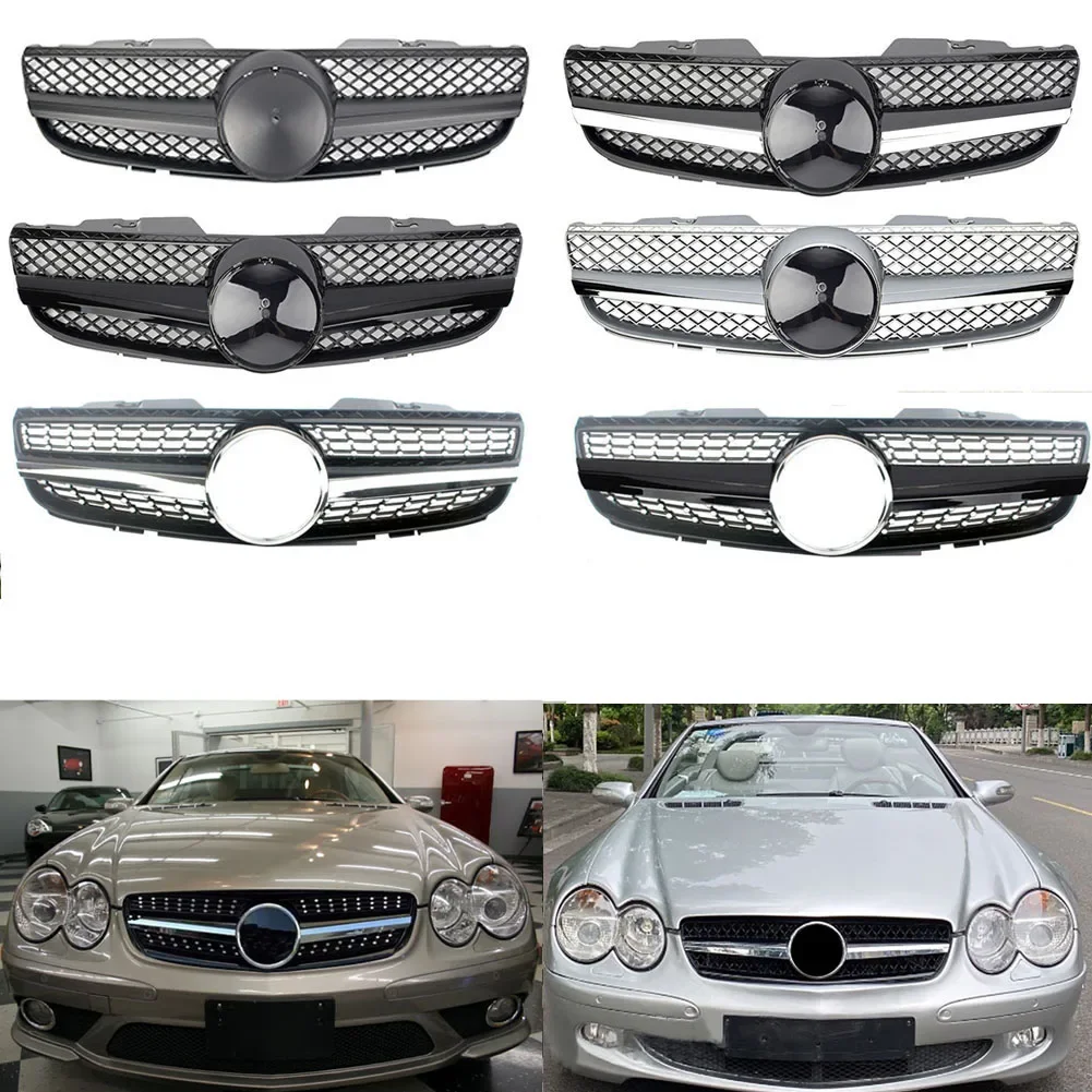 Car Front Racing Facelift Grilles Upper Grille Cover For Mercedes-Benz SL-Class R230 SL500 SL550 SL600 2007-2009