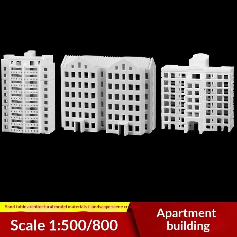 Building Model Apartment House 1:500 Scale Model DIY Sand Table Architectural Scene Model For Micro Landscape Layout Decor