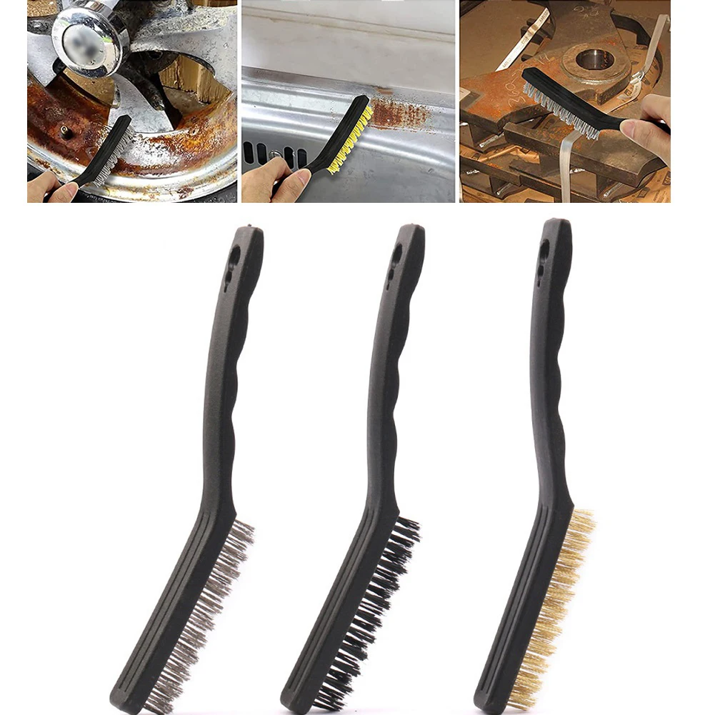 1 Pcs Mini Wire Brush Brass/ Nylon/ Steel Brushes Rust Remover Cleaning Polish Grinder Clean Tools Home Kits Hand Tools