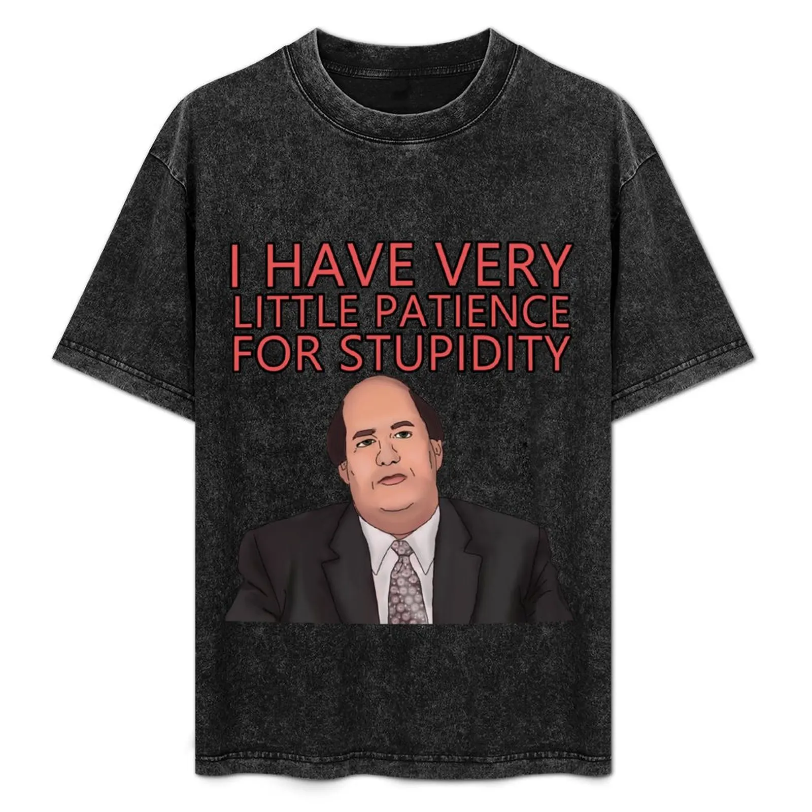I have very little patience for stupidity - Kevin T-Shirt Basic Comfort Fit T-Shirt for Men